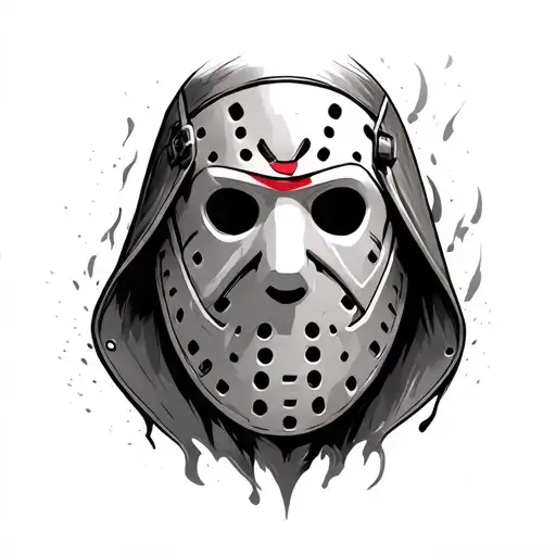 Reaper in jason voorhees mask tattoo design idea