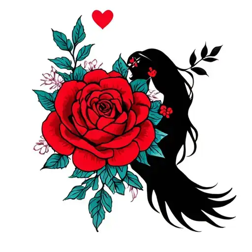 Tattoo that represents sexual strength, the love of her children, for his girlfriend. Japanese inspiration Mahorais tattoo design idea