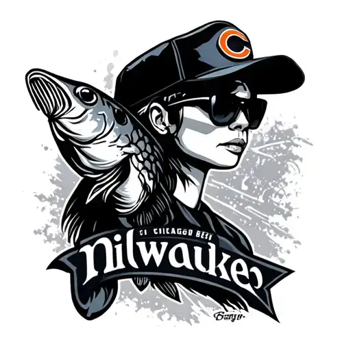 I'm a girl try represent my dad who loved fishing, NASCAR, the Chicago bears, Milwaukee best light beer, and most off me tattoo design idea