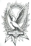 Father, Sun, Holy Spirit dove tattoo design idea