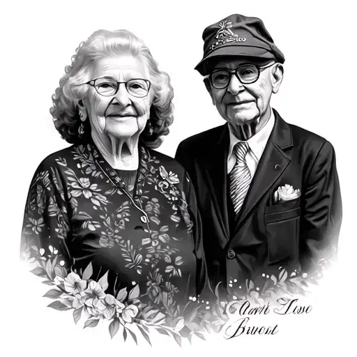 Memorial Grandparents tattoo design idea
