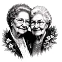 Memorial Grandparents tattoo design idea