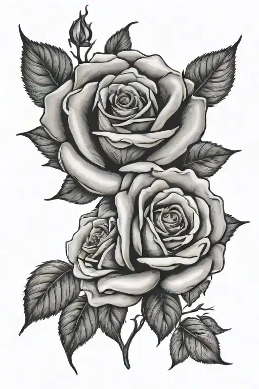 ROSE AND NJ tattoo design idea