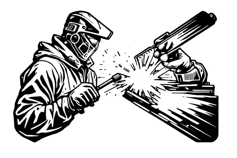 Welder tattoo design idea