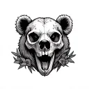 Bear Skull tattoo design idea