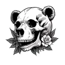 Bear Skull tattoo design idea