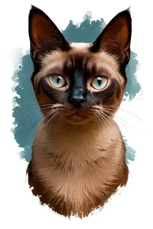 siamese cat tattoo design idea