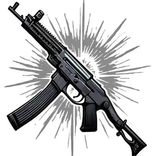 AK47 tattoo design idea