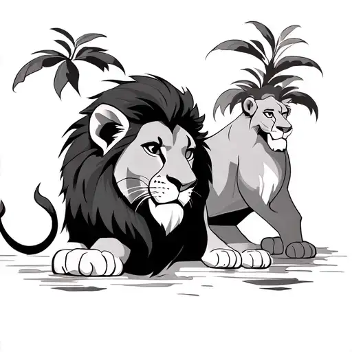 the lion king tattoo design idea