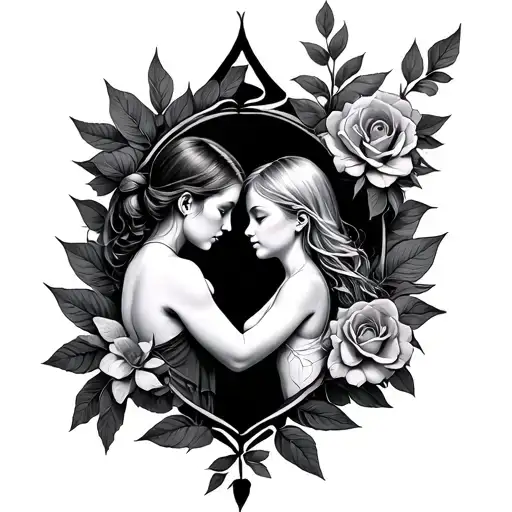 pain reborn family love tattoo design idea