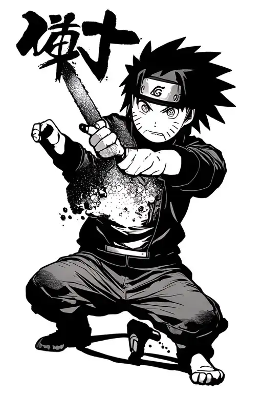 "안킷" Naruto Uzumaki unleashing tattoo design idea