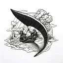 paragliding tattoo design idea