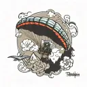 paragliding tattoo design idea