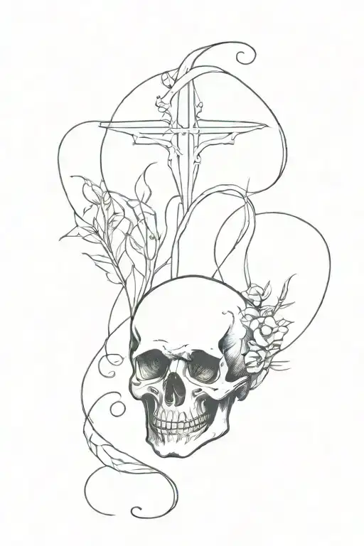 Death, freedom, carpe diem memento mori tattoo design idea