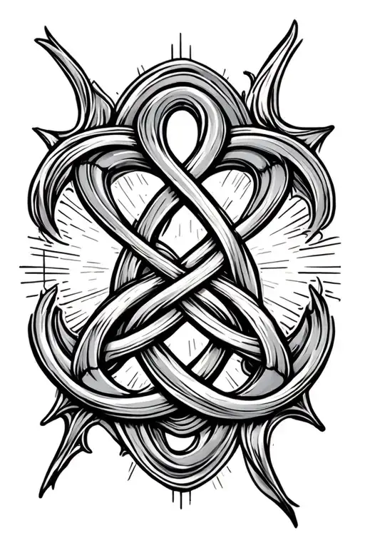 holy trinity knot tattoo design idea