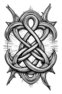 holy trinity knot tattoo design idea