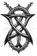holy trinity knot tattoo design idea