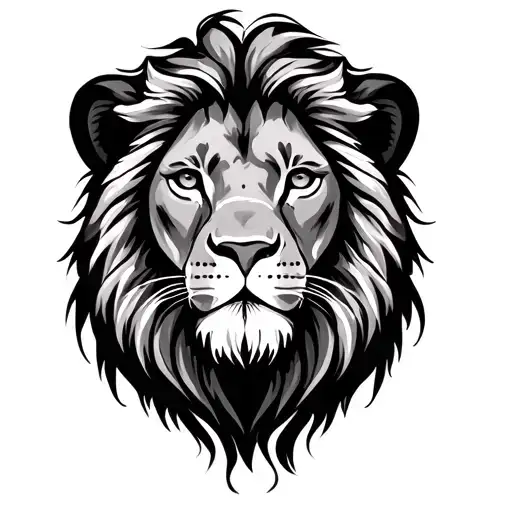 Fine Line Lion tattoo design idea