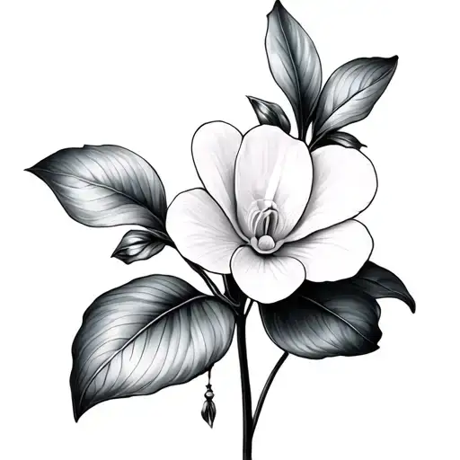 Cyclamen tattoo design idea