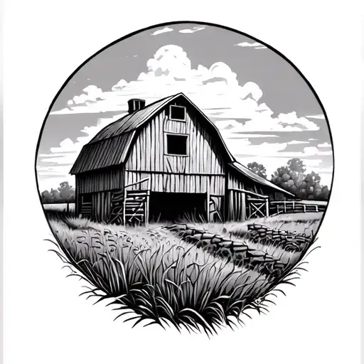 Farm tattoo design idea