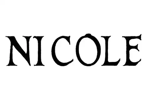 "Nicole" tattoo design idea