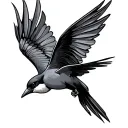 swallow flying tattoo design idea