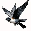 swallow flying tattoo design idea