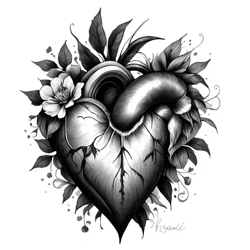use Kayla, Mekhi, Zoe as the outline of a heart tattoo design idea