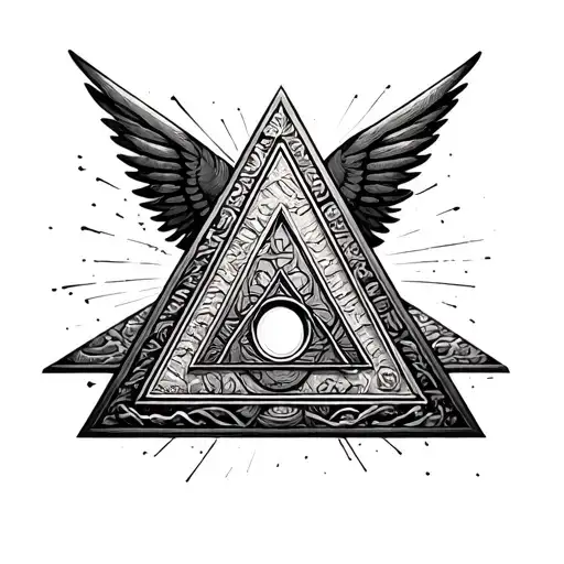Pyramid and the Illuminati triangle tattoo design idea