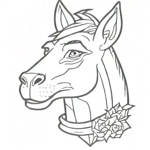 bojack horseman tattoo design idea