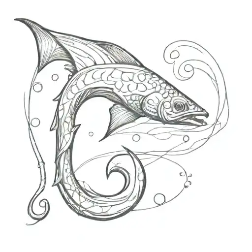 Fishing Hook tattoo design idea