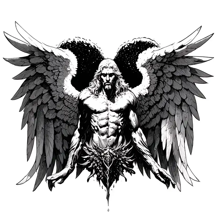 archangel uriel tattoo design idea