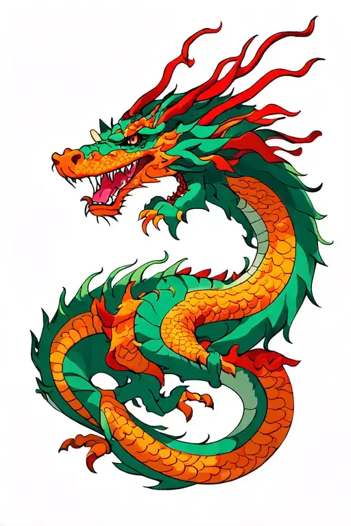 Haku dragon spirited away tattoo design idea