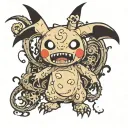 Mimikyu creepy tattoo design idea