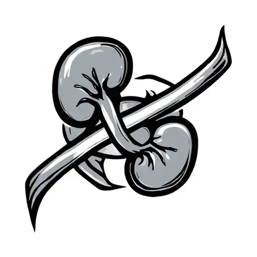 Kidney Transplant donor symbol intertwined tattoo design idea