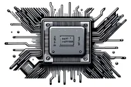 mos 6502 chip implanted tattoo design idea