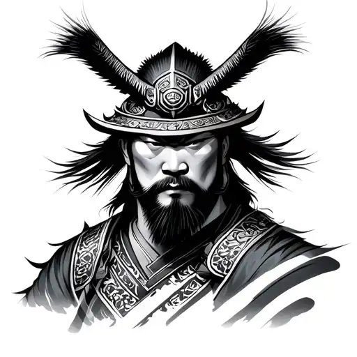 Chinese Warrior tattoo design idea