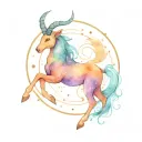 Capricorn constellation intertwined tattoo design idea