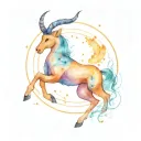 Capricorn constellation intertwined tattoo design idea