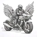 Knight, Dodge Challenger Hellcat tattoo design idea