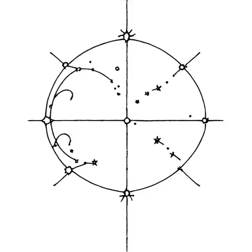 sun moon star constellation tattoo design idea
