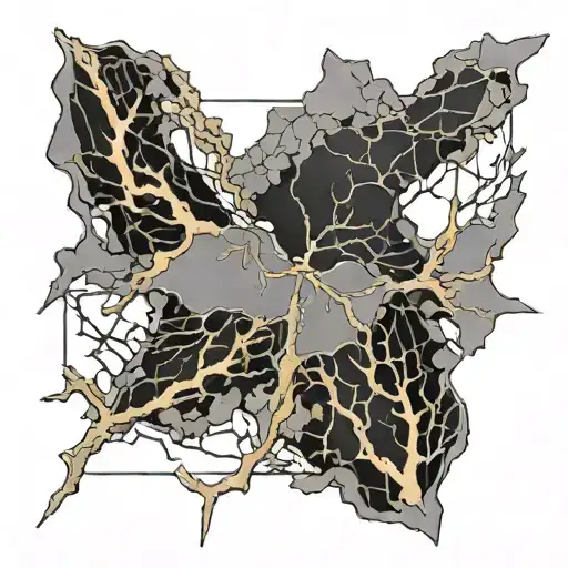 Kintsugi tattoo design idea