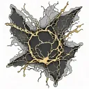 Kintsugi tattoo design idea