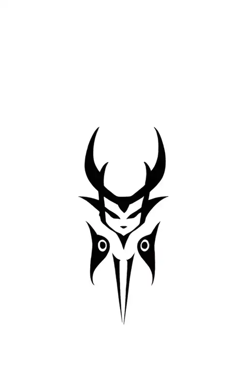 Aku From Samurai Jack Show tattoo design idea