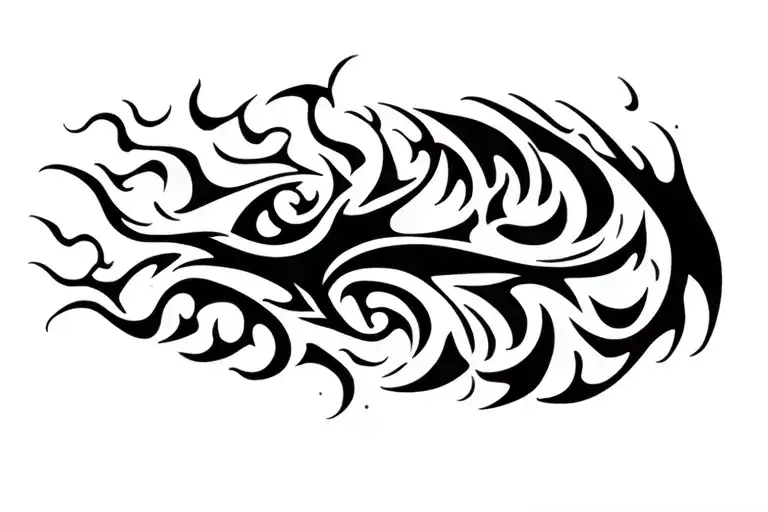 2010 and Flame tattoo design idea