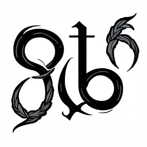 Greek Numbers tattoo design idea