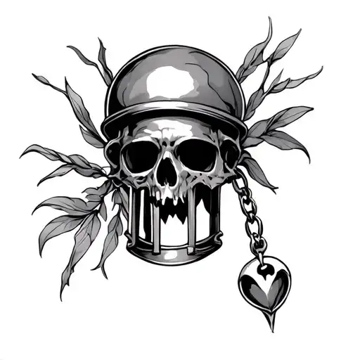 Chastity cage tattoo design idea