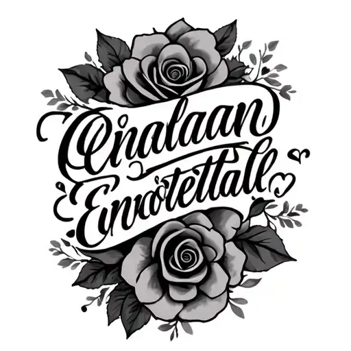 unforgettable written in cursive tattoo design idea