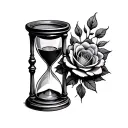 Emo inspired hourglass tattoo design idea