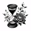 Emo inspired hourglass tattoo design idea